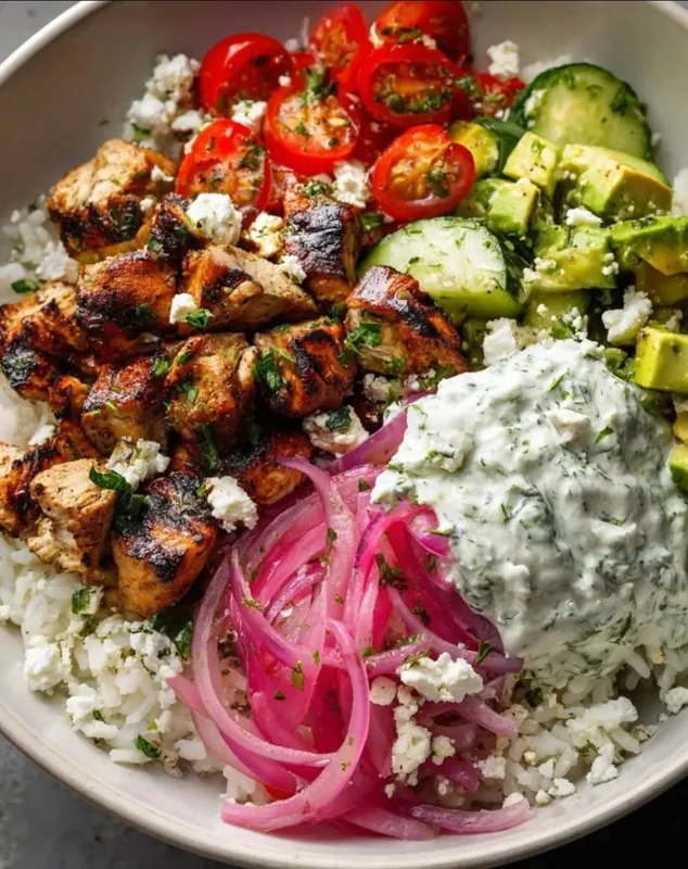 Mediterranean Chicken Rice Bowl Mediterranean Chicken Rice Bowl